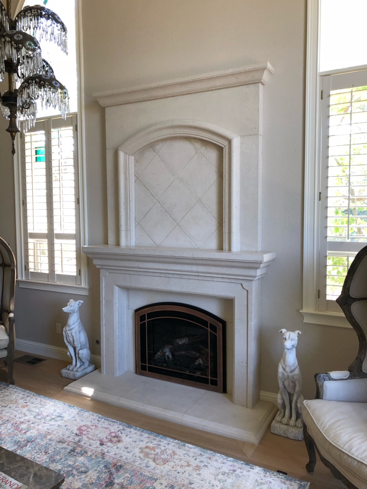 Photo of fireplace mantel