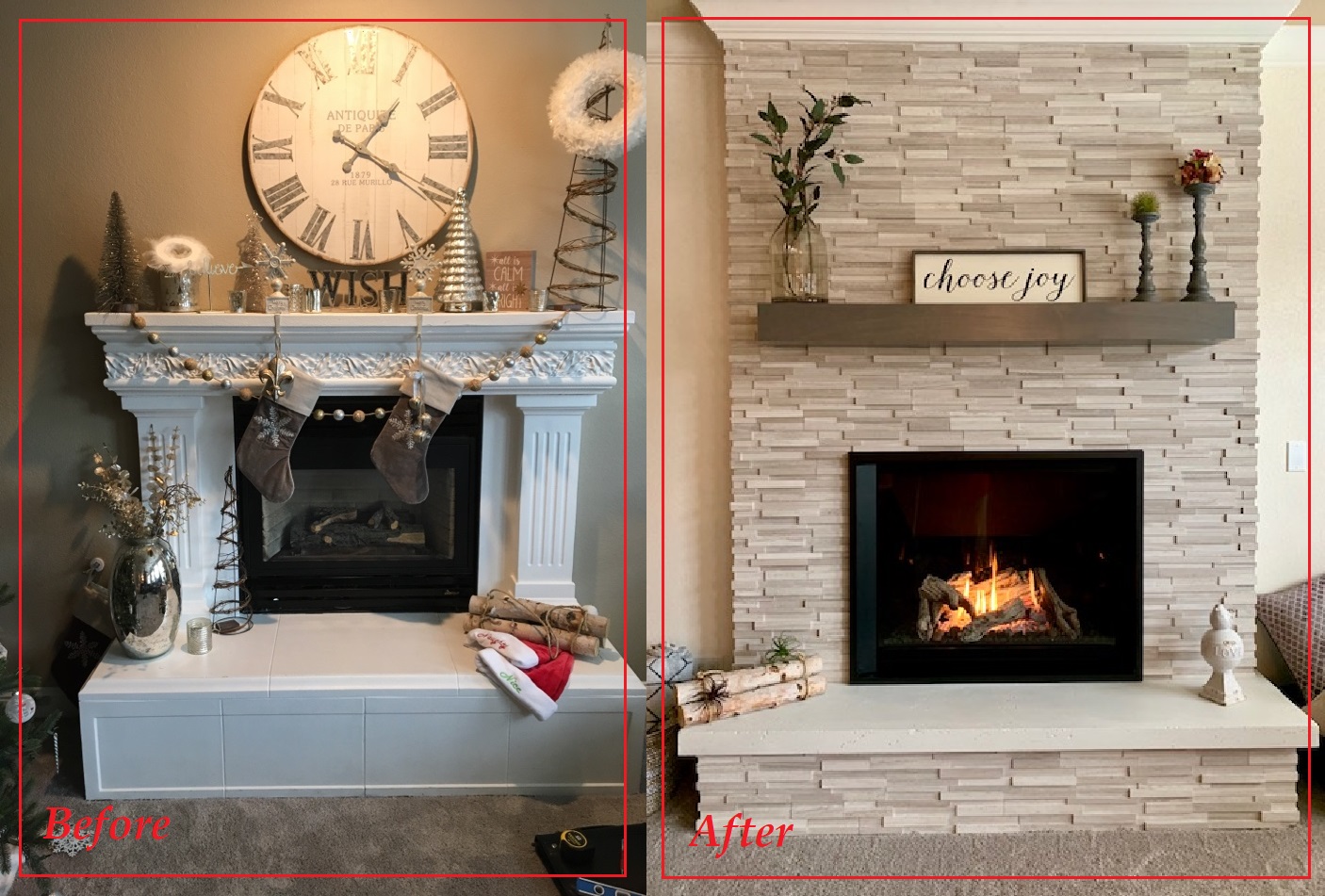 A new fireplace inside of a home that was purchased from Pacific Hearth & Home, Inc. in Rancho Cordova, CA